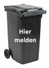 Melden bij de zwarte container